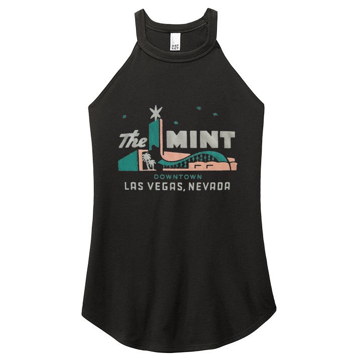 The Mint Hotel Casino Vintage Sign Retro Downtown Las Vegas Women's Perfect Tri Rocker Tank