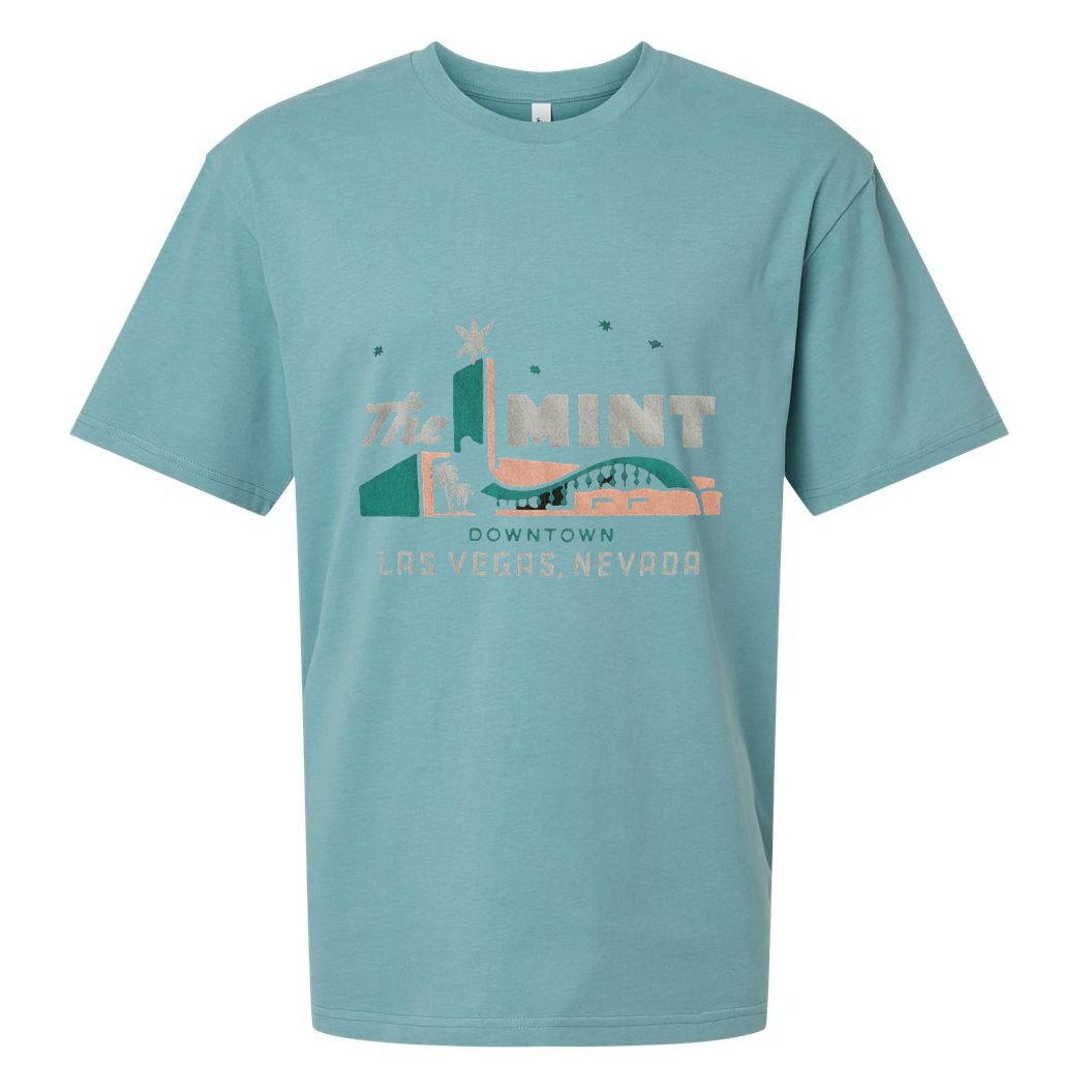 The Mint Hotel Casino Vintage Sign Retro Downtown Las Vegas Sueded Cloud Jersey T-Shirt