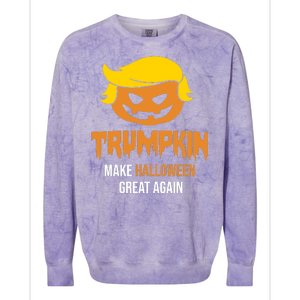 Trumpkin Make Halloween Great Again Funny Pro Trump Colorblast Crewneck Sweatshirt