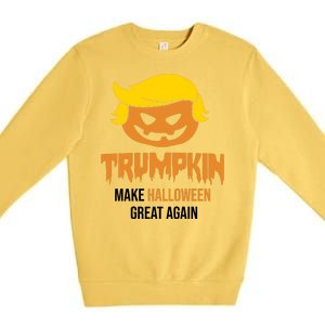 Trumpkin Make Halloween Great Again Funny Pro Trump Premium Crewneck Sweatshirt