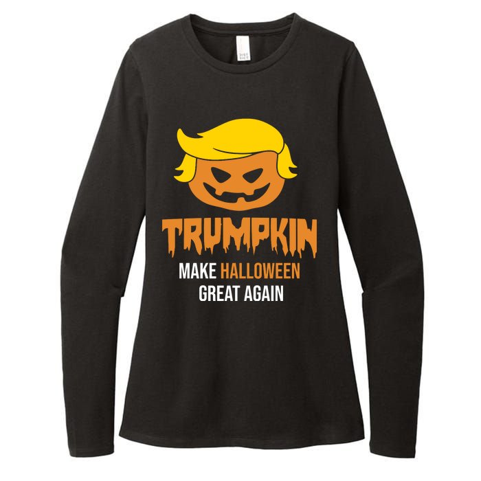 Trumpkin Make Halloween Great Again Funny Pro Trump Womens CVC Long Sleeve Shirt