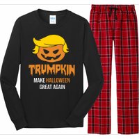 Trumpkin Make Halloween Great Again Funny Pro Trump Long Sleeve Pajama Set