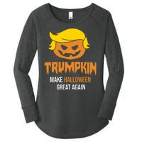 Trumpkin Make Halloween Great Again Funny Pro Trump Women's Perfect Tri Tunic Long Sleeve Shirt