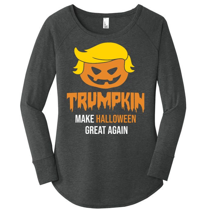 Trumpkin Make Halloween Great Again Funny Pro Trump Women's Perfect Tri Tunic Long Sleeve Shirt