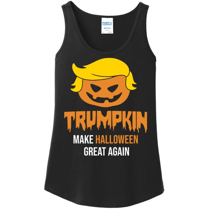 Trumpkin Make Halloween Great Again Funny Pro Trump Ladies Essential Tank