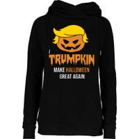 Trumpkin Make Halloween Great Again Funny Pro Trump Womens Funnel Neck Pullover Hood