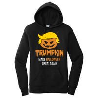 Trumpkin Make Halloween Great Again Funny Pro Trump Women's Pullover Hoodie