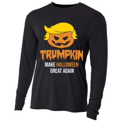 Trumpkin Make Halloween Great Again Funny Pro Trump Cooling Performance Long Sleeve Crew