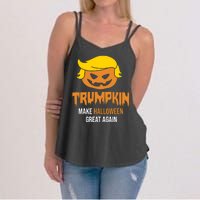 Trumpkin Make Halloween Great Again Funny Pro Trump Women's Strappy Tank