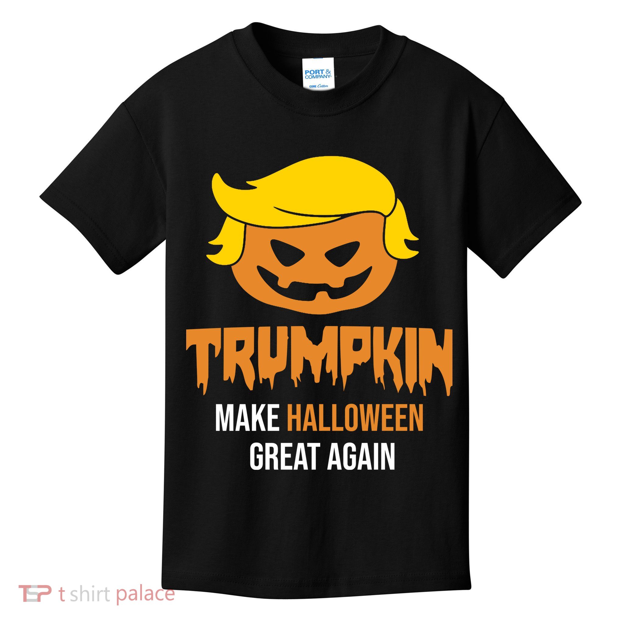 Trumpkin Make Halloween Great Again Funny Pro Trump Kids T-Shirt