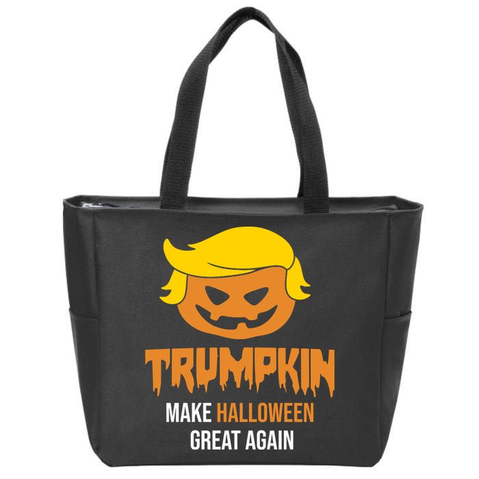 Trumpkin Make Halloween Great Again Funny Pro Trump Zip Tote Bag