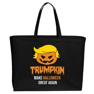 Trumpkin Make Halloween Great Again Funny Pro Trump Cotton Canvas Jumbo Tote