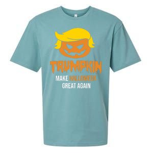 Trumpkin Make Halloween Great Again Funny Pro Trump Sueded Cloud Jersey T-Shirt