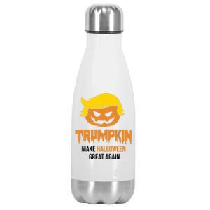 Trumpkin Make Halloween Great Again Funny Pro Trump Stainless Steel Insulated Water Bottle