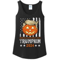 Trumpkin Make Halloween Great Again Flag Pumpkin Trump 2024 Ladies Essential Tank