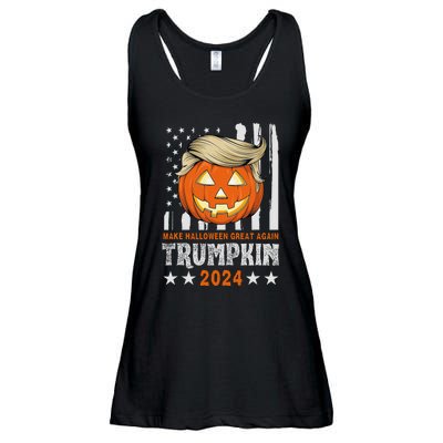 Trumpkin Make Halloween Great Again Flag Pumpkin Trump 2024 Ladies Essential Flowy Tank