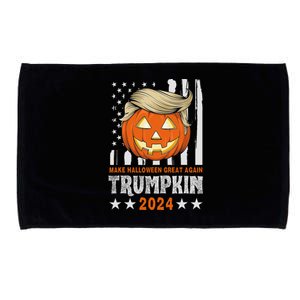 Trumpkin Make Halloween Great Again Flag Pumpkin Trump 2024 Microfiber Hand Towel