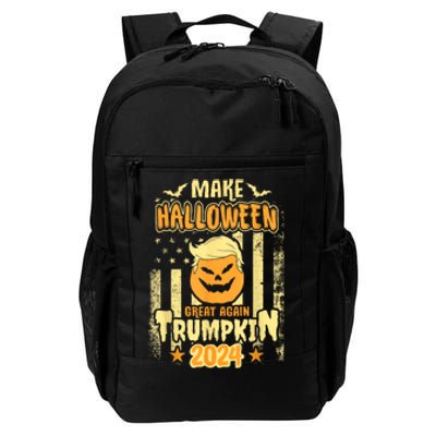 Trumpkin Make Halloween Great Again Funny Pumpkin Trump 2024 Daily Commute Backpack