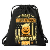 Trumpkin Make Halloween Great Again Funny Pumpkin Trump 2024 Drawstring Bag