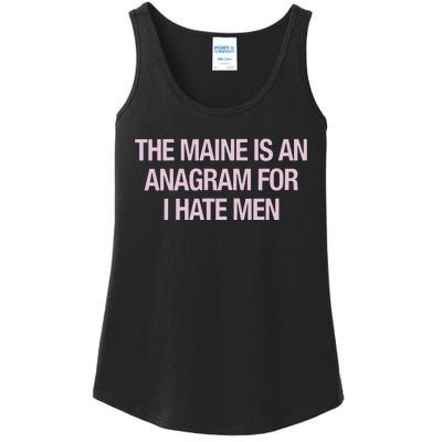 The Maine Is An Anagram Ladies Essential Tank