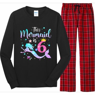 This Mermaid Is 6th Birthday Daughter Long Sleeve Pajama Set