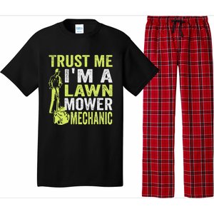 Trust Me IM A Lawn Mower Mechanic Funny Gardening Father Pajama Set