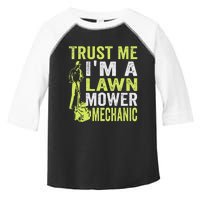 Trust Me IM A Lawn Mower Mechanic Funny Gardening Father Toddler Fine Jersey T-Shirt