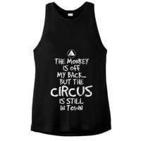 The Monkey Is Off My Back Sobriety Anniversary Sober Aa Na Ladies PosiCharge Tri-Blend Wicking Tank