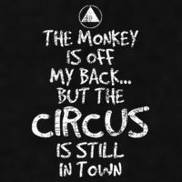 The Monkey Is Off My Back Sobriety Anniversary Sober Aa Na Ladies PosiCharge Tri-Blend Wicking Tank