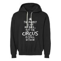 The Monkey Is Off My Back Sobriety Anniversary Sober Aa Na Garment-Dyed Fleece Hoodie