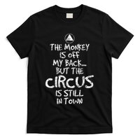 The Monkey Is Off My Back Sobriety Anniversary Sober Aa Na T-Shirt