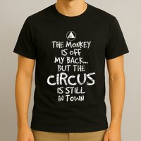 The Monkey Is Off My Back Sobriety Anniversary Sober Aa Na T-Shirt