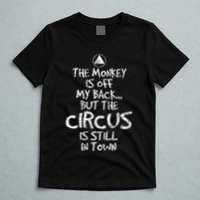 The Monkey Is Off My Back Sobriety Anniversary Sober Aa Na T-Shirt
