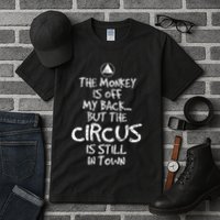 The Monkey Is Off My Back Sobriety Anniversary Sober Aa Na Tall T-Shirt