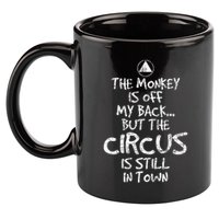 The Monkey Is Off My Back Sobriety Anniversary Sober Aa Na 11oz C Handle Ceramic Mug
