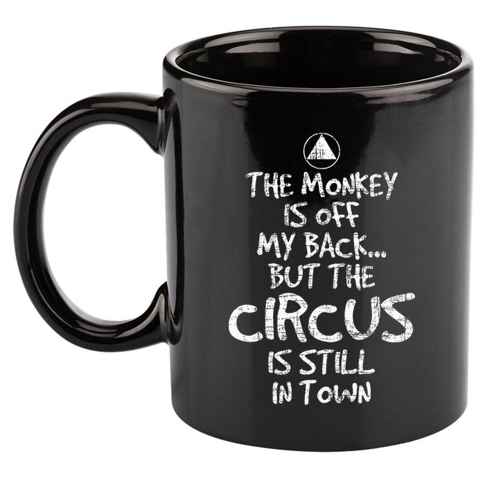 The Monkey Is Off My Back Sobriety Anniversary Sober Aa Na 11oz C Handle Ceramic Mug