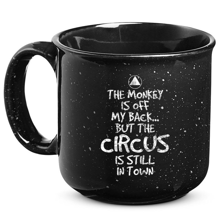 The Monkey Is Off My Back Sobriety Anniversary Sober Aa Na 15oz Campfire Ceramic Mug