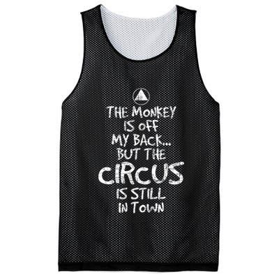 The Monkey Is Off My Back Sobriety Anniversary Sober Aa Na Mesh Reversible Basketball Jersey Tank