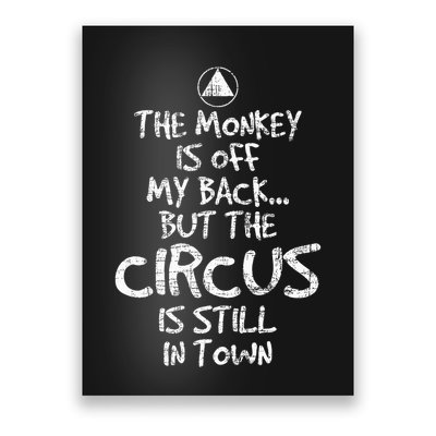 The Monkey Is Off My Back Sobriety Anniversary Sober Aa Na Poster