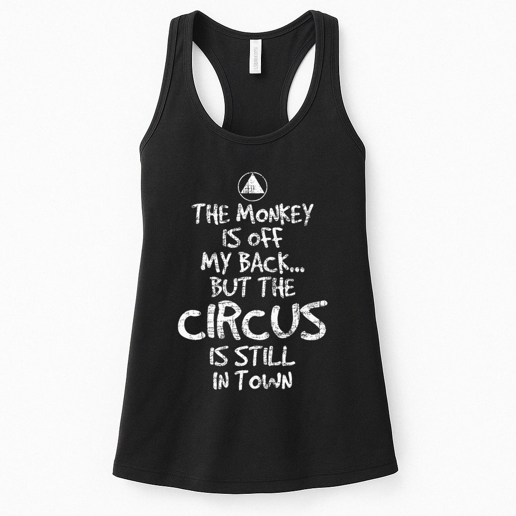 The Monkey Is Off My Back Sobriety Anniversary Sober Aa Na Womens Tank Top