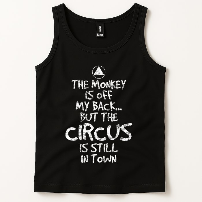 The Monkey Is Off My Back Sobriety Anniversary Sober Aa Na Tank Top
