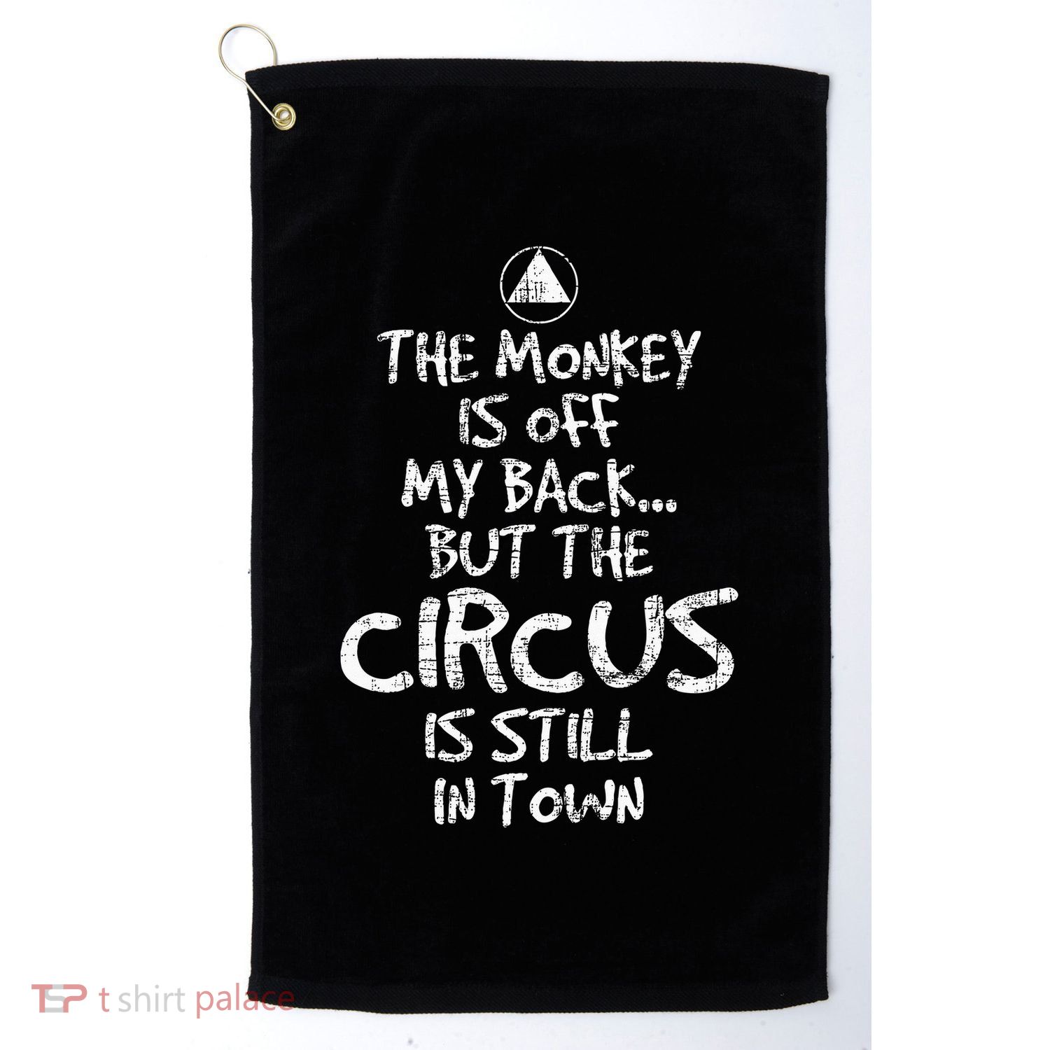 The Monkey Is Off My Back Sobriety Anniversary Sober Aa Na Golf Towel