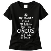The Monkey Is Off My Back Sobriety Anniversary Sober Aa Na Womens T-Shirt