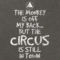 The Monkey Is Off My Back Sobriety Anniversary Sober Aa Na Cotton Canvas Backpack