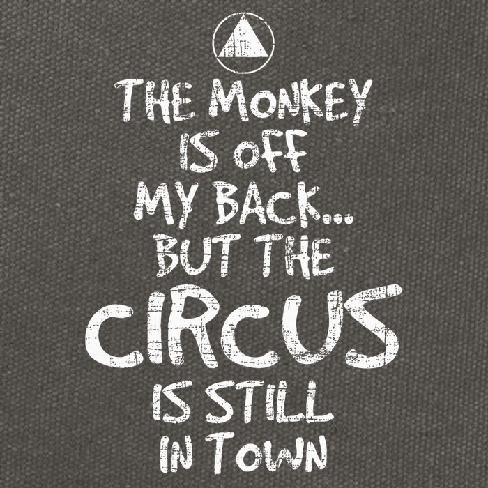 The Monkey Is Off My Back Sobriety Anniversary Sober Aa Na Cotton Canvas Backpack