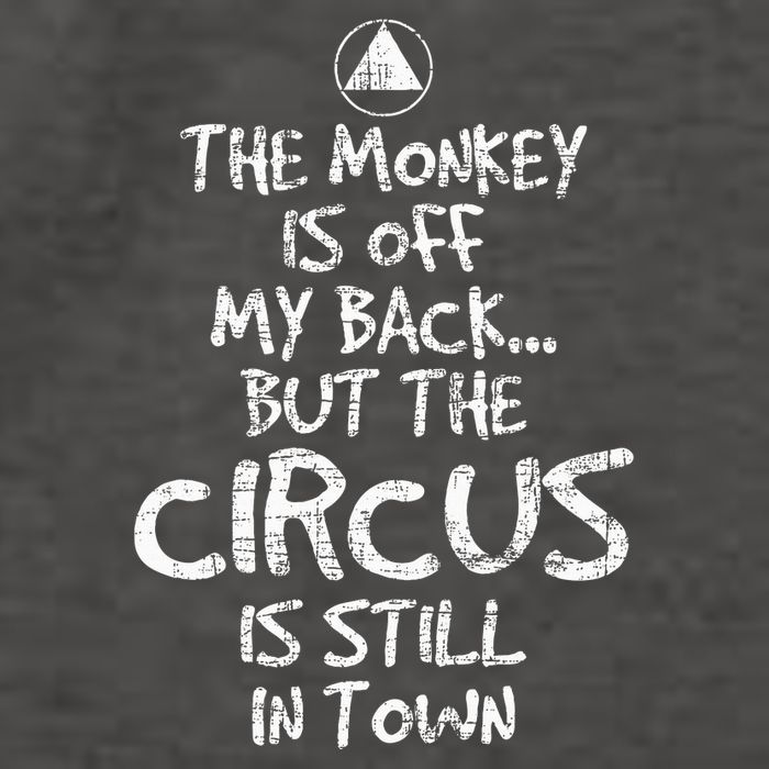 The Monkey Is Off My Back Sobriety Anniversary Sober Aa Na Vector Backpack
