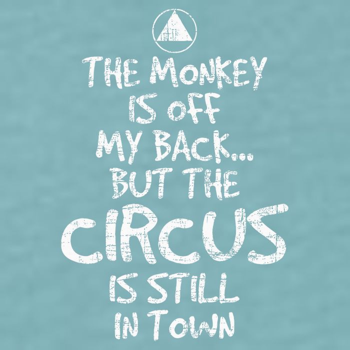 The Monkey Is Off My Back Sobriety Anniversary Sober Aa Na Sueded Cloud Jersey T-Shirt