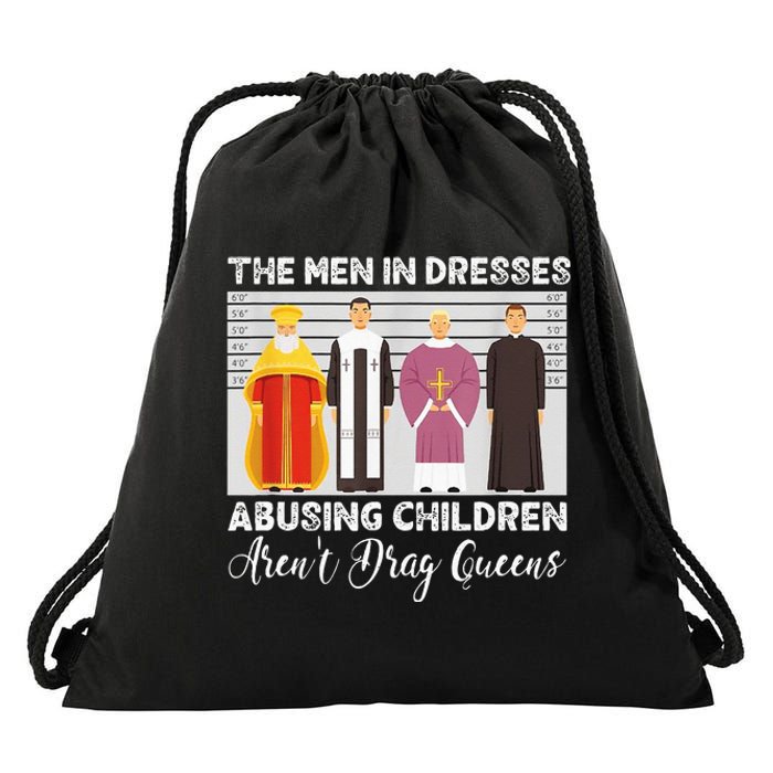 The Men In Dresses Abusing Children Arent Drag Queens Drawstring Bag