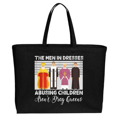 The Men In Dresses Abusing Children Arent Drag Queens Cotton Canvas Jumbo Tote