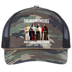 The Men In Dresses Abusing Children Arent Drag Queens Retro Rope Trucker Hat Cap